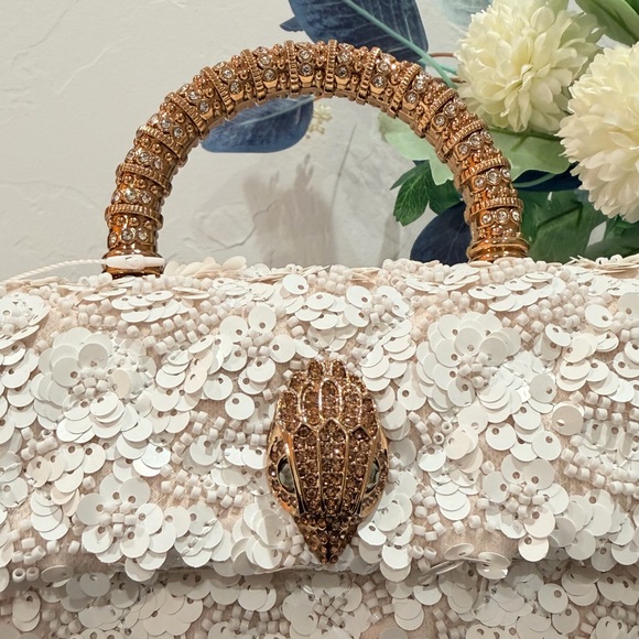 NEW✨Kurt Geiger Kensington Sequin Lace Top Handle / Crossbody Bag - Picture 11 of 16